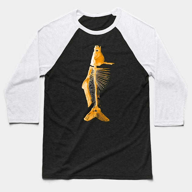Fish Yellow Baseball T-Shirt by RaphaelWolf
